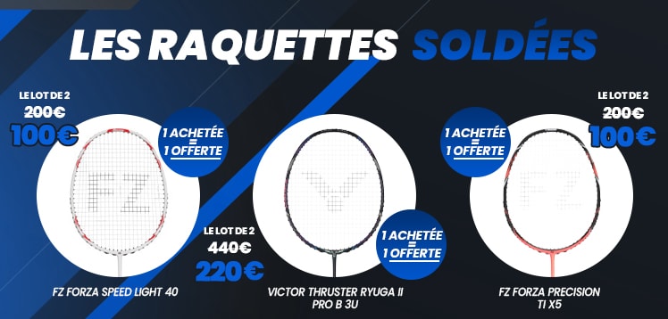 Raquettes Soldées - Esprit Badminton